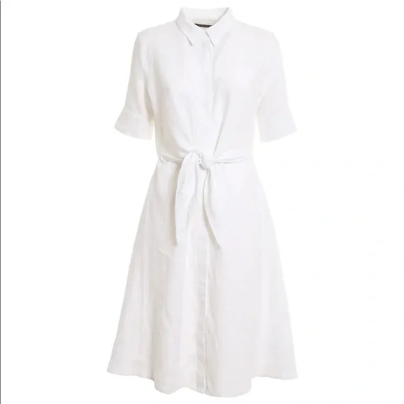 Ralph lauren white cotton dress discount